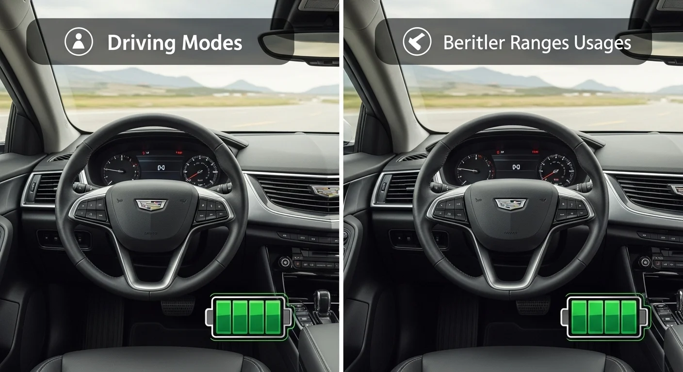 Do the Driving Modes in Cadillac Lyriq Offer Different Ranges or Battery Usages?